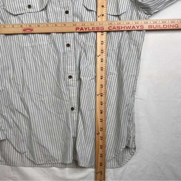 Bundle 2 Ralph Lauren Women’s M Long Sleeve Button-Front  Striped Shirt L080123 - Picture 5 of 11